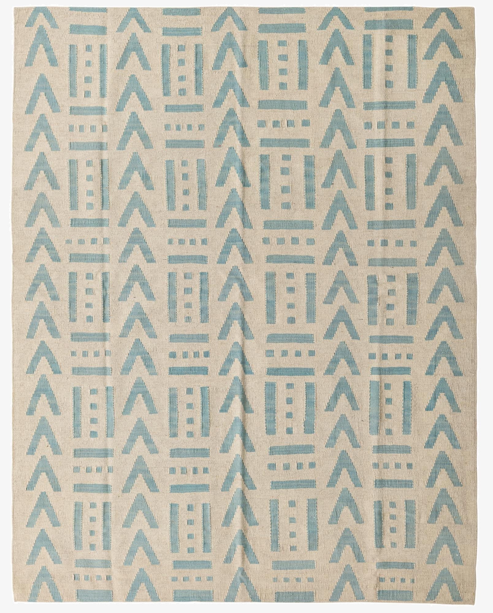 5' 4 x 6' 7  Hand Woven Kilim Modern Wool Rug