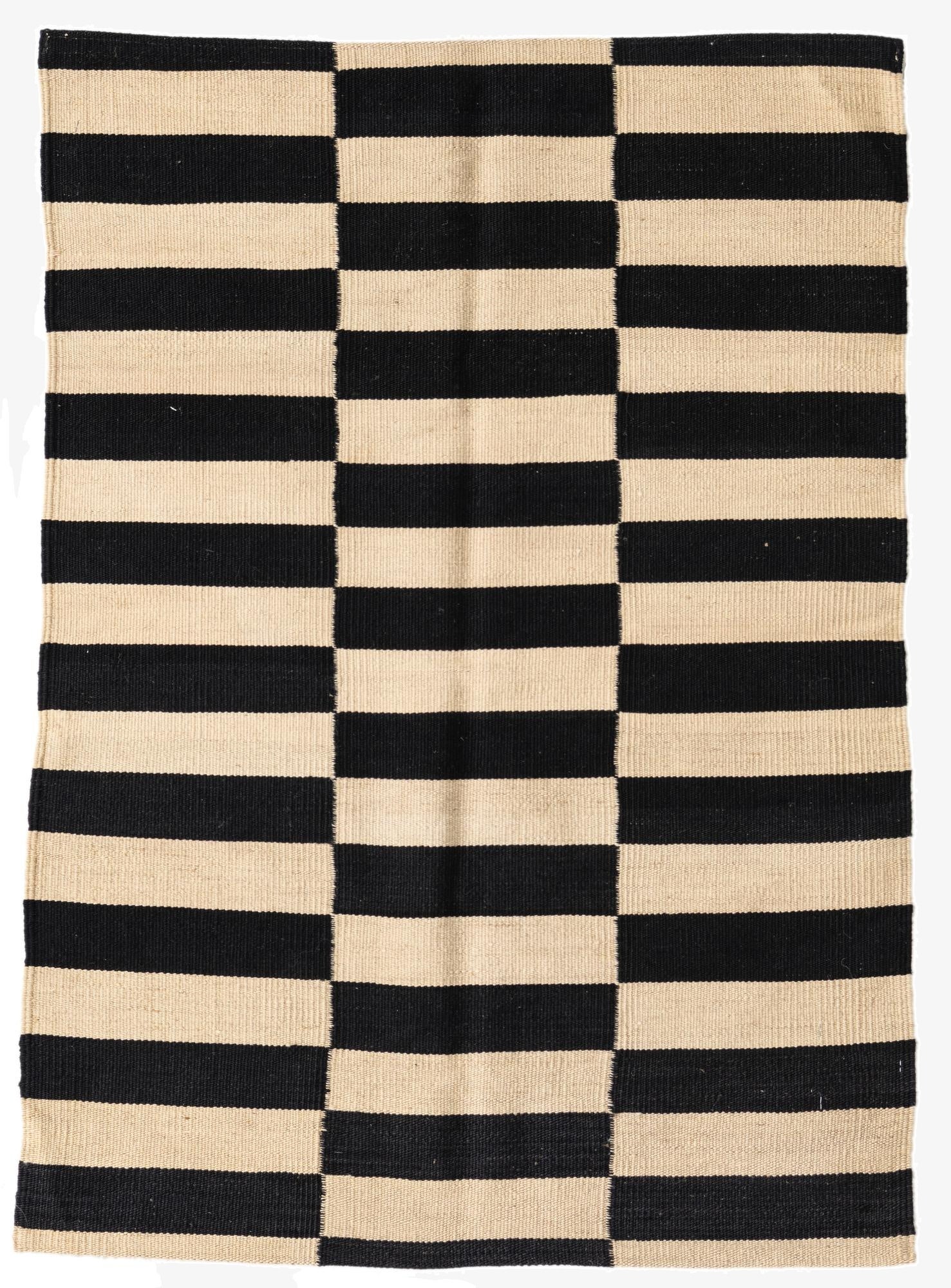 2' 8 x 3' 9  Hand Woven Kilim Modern Wool Rug