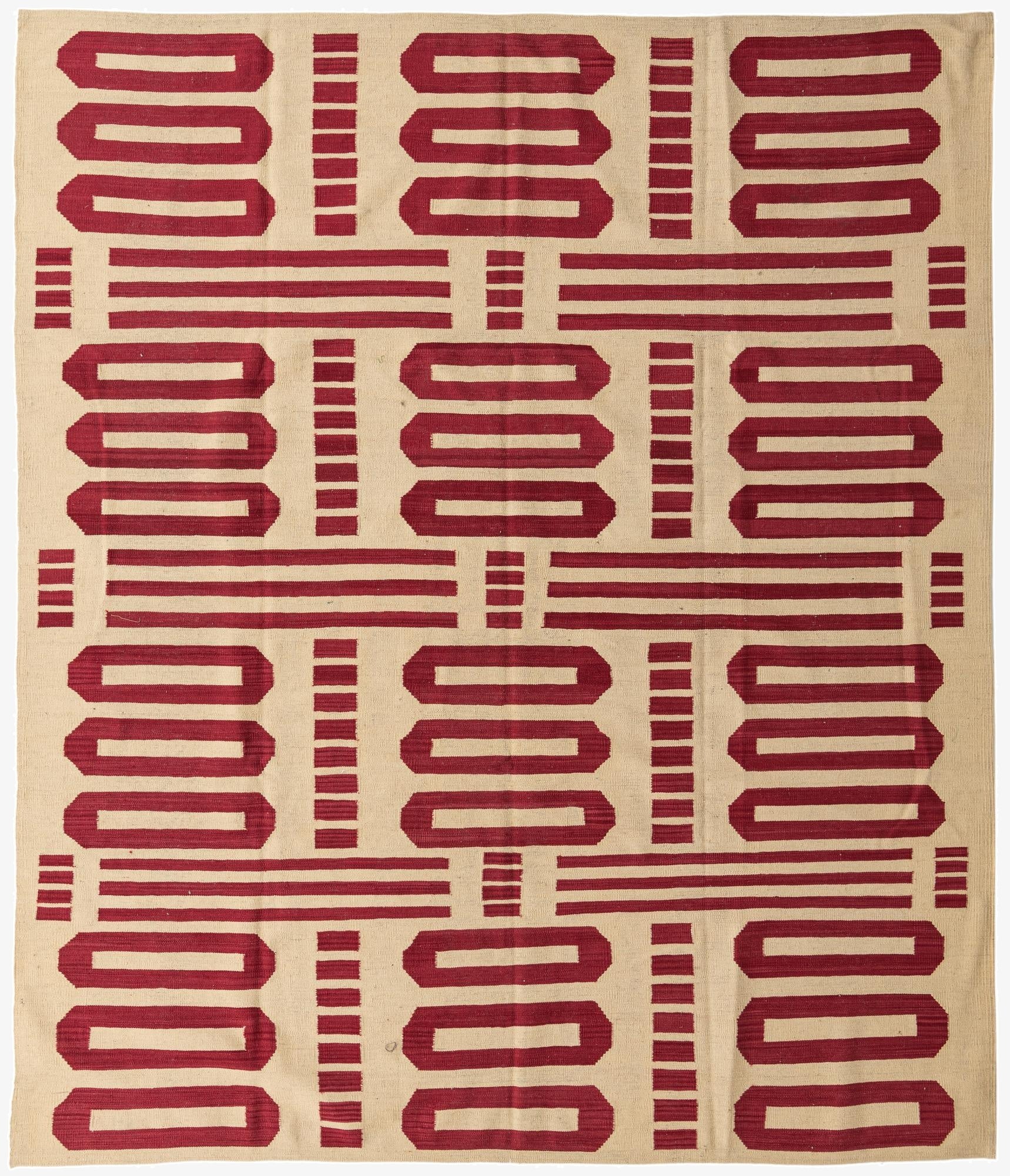 8' 3 x 9' 8  Hand Woven Kilim Modern Wool Rug