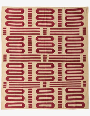 8' 3 x 9' 8 Hand Woven Kilim Modern Wool Rug