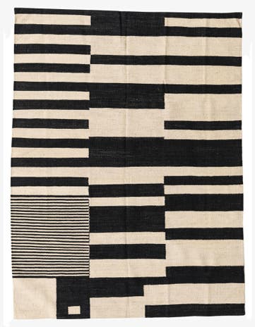 5' x 6' 8 Hand Woven Kilim Modern Wool Rug