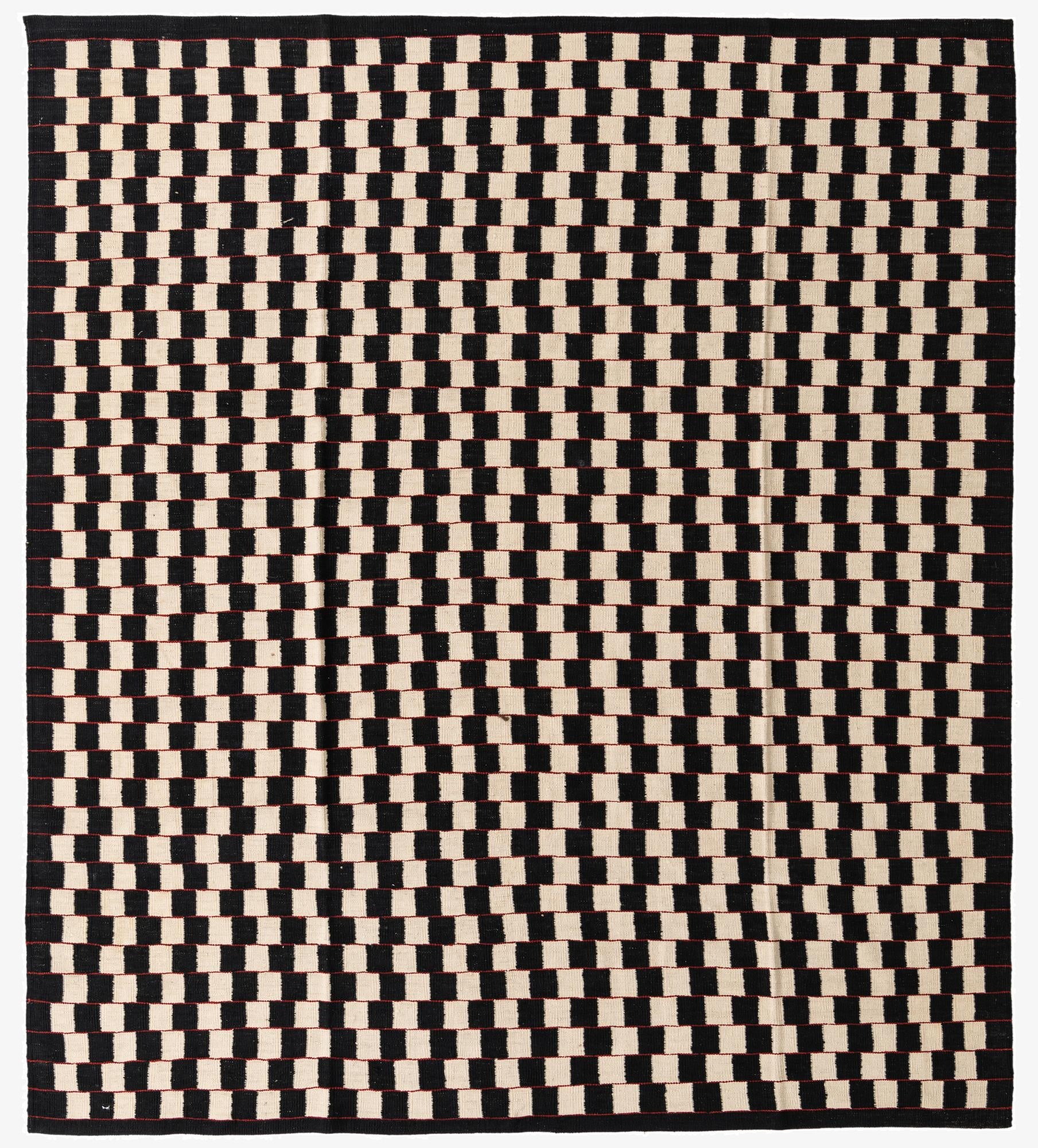 8' 4 x 9' 5  Hand Woven Kilim Modern Wool Rug
