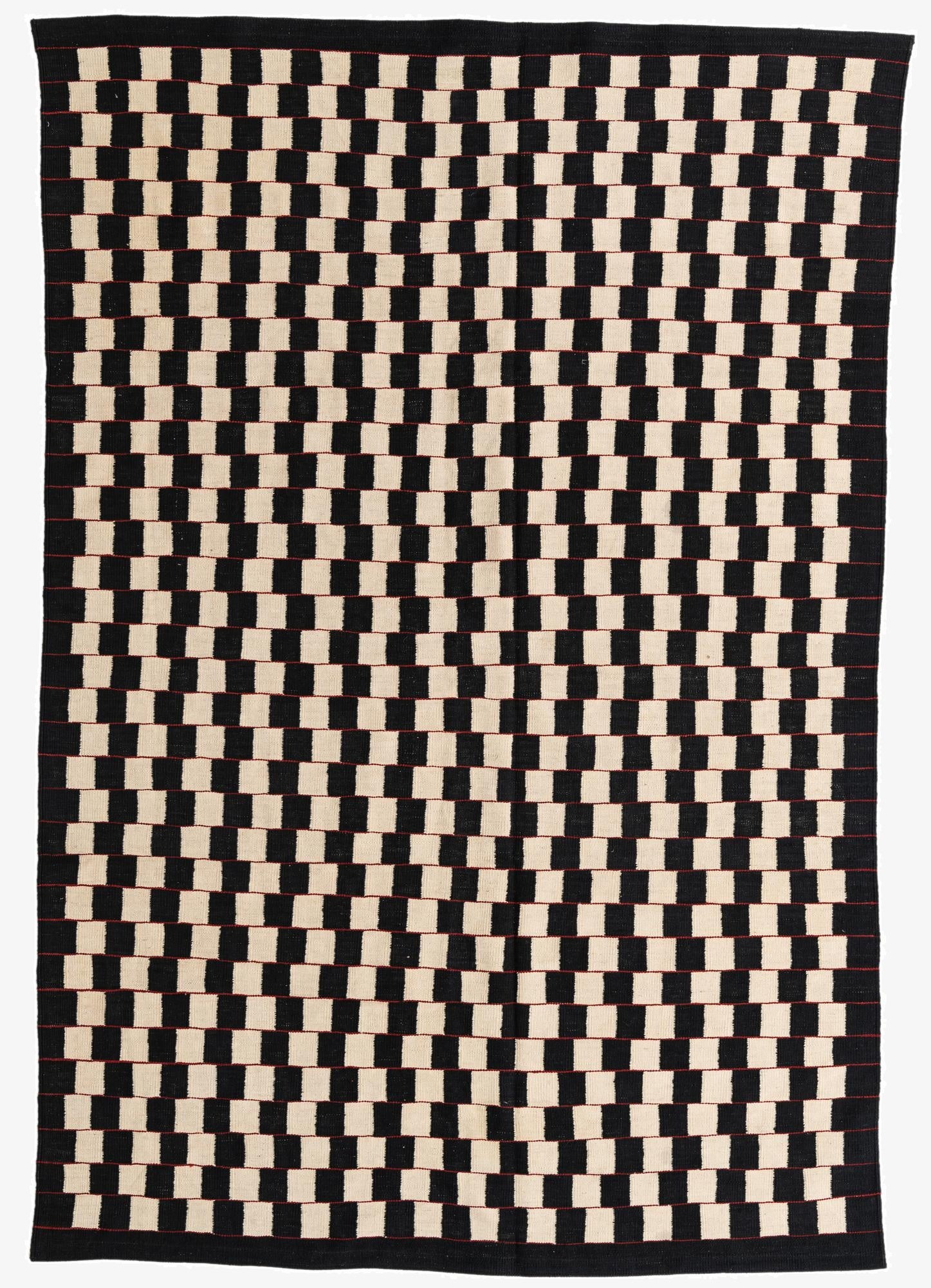 6' 6 x 9' 7  Hand Woven Kilim Modern Wool Rug
