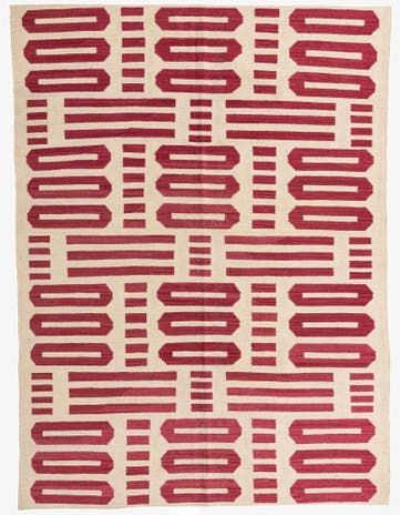 5' 9 x 7' 9 Hand Woven Kilim Modern Wool Rug