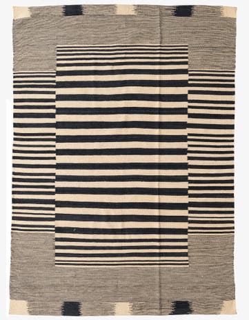 5' 7 x 7' 9 Hand Woven Kilim Modern Wool Rug