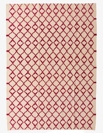 6' 11 x 9' 8 Hand Woven Kilim Modern Wool Rug