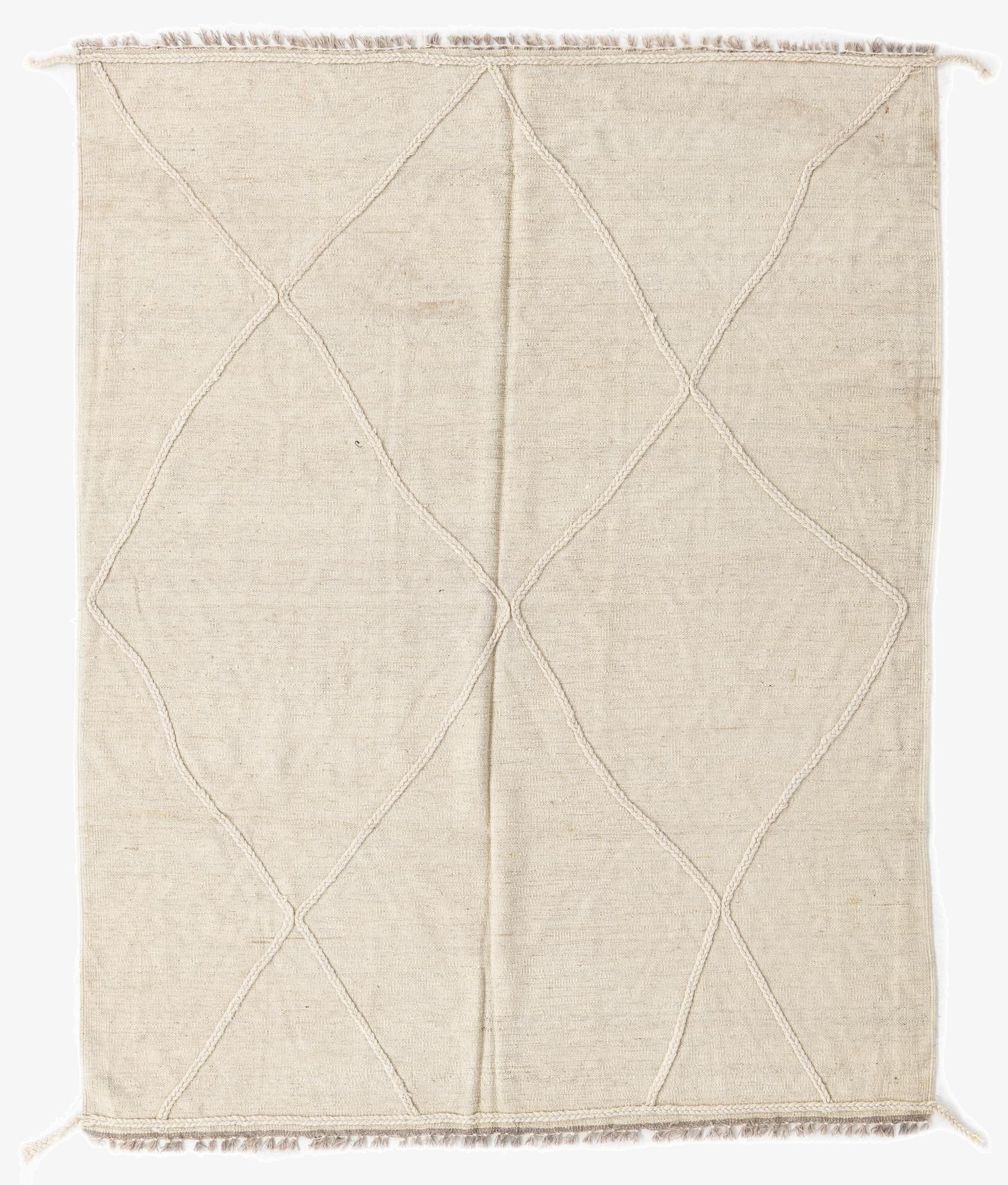 5' 1 x 6' 4  Hand Woven Kilim Modern Wool Rug