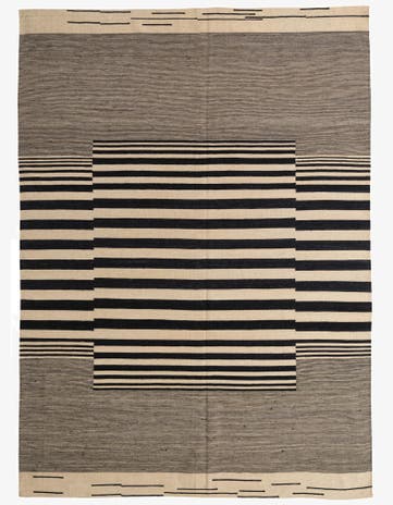 7' x 9' 8 Hand Woven Kilim Modern Wool Rug