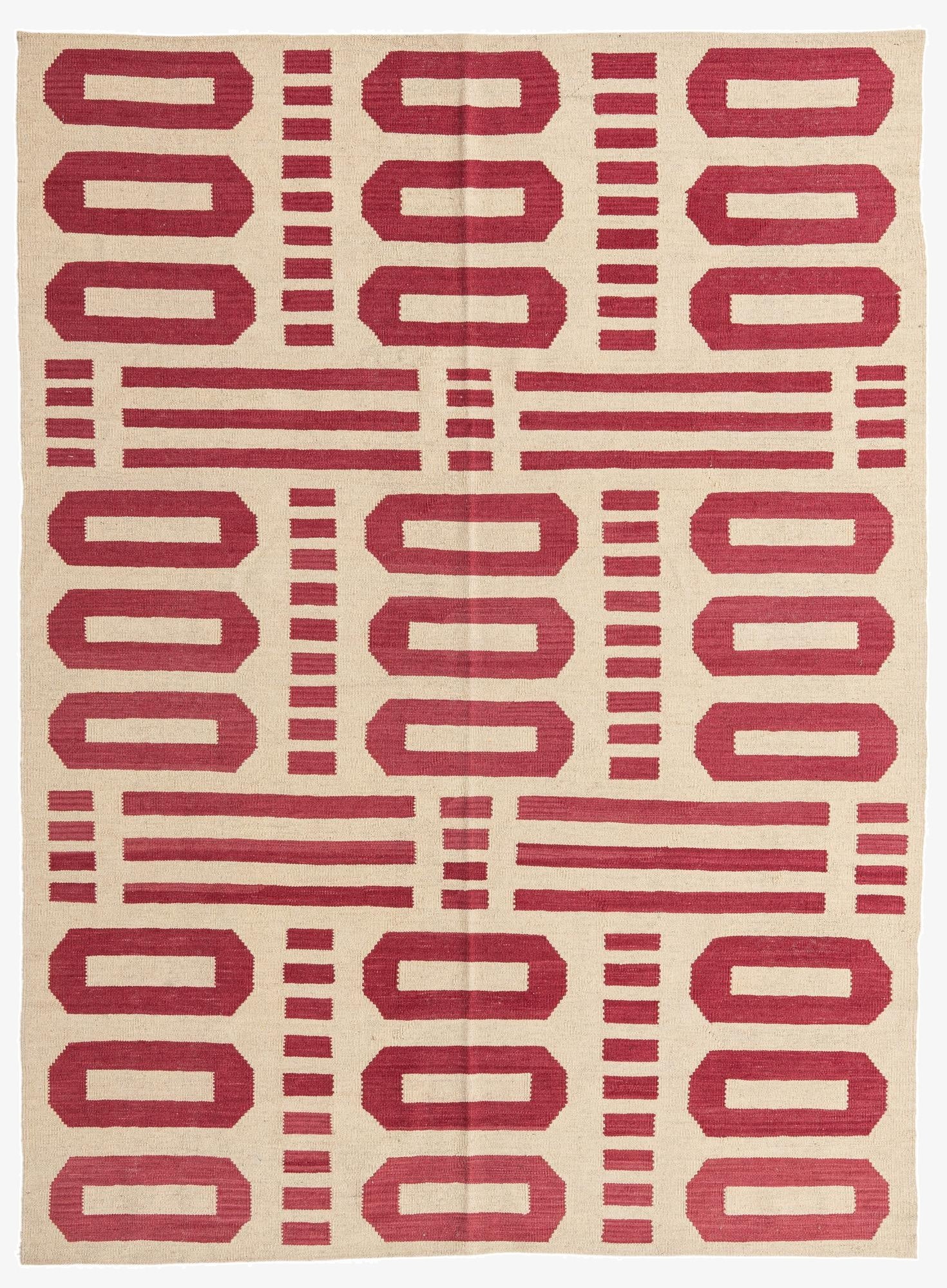 5' 10 x 8'  Hand Woven Kilim Modern Wool Rug