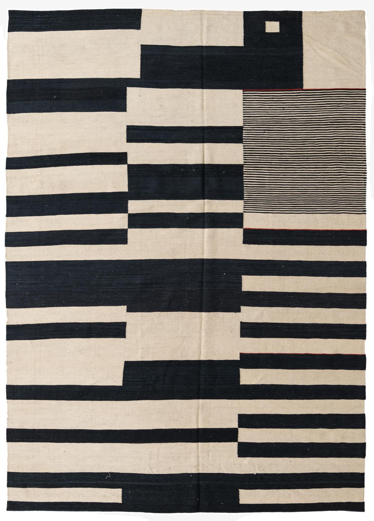 6' 9 x 9' 7  Hand Woven Kilim Modern Wool Rug