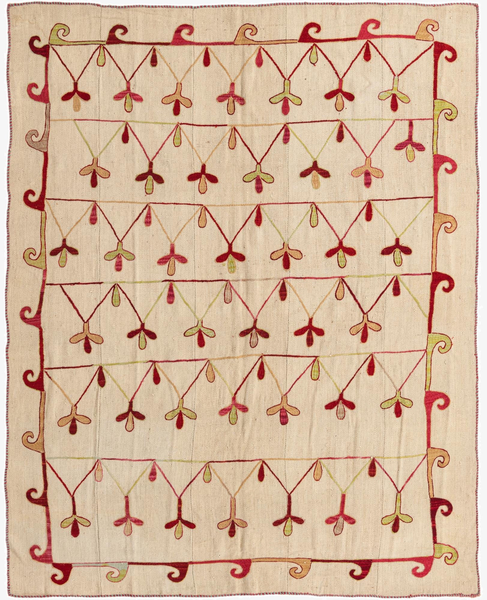 6' x 7' 4  Hand Woven Kilim Modern Wool Rug