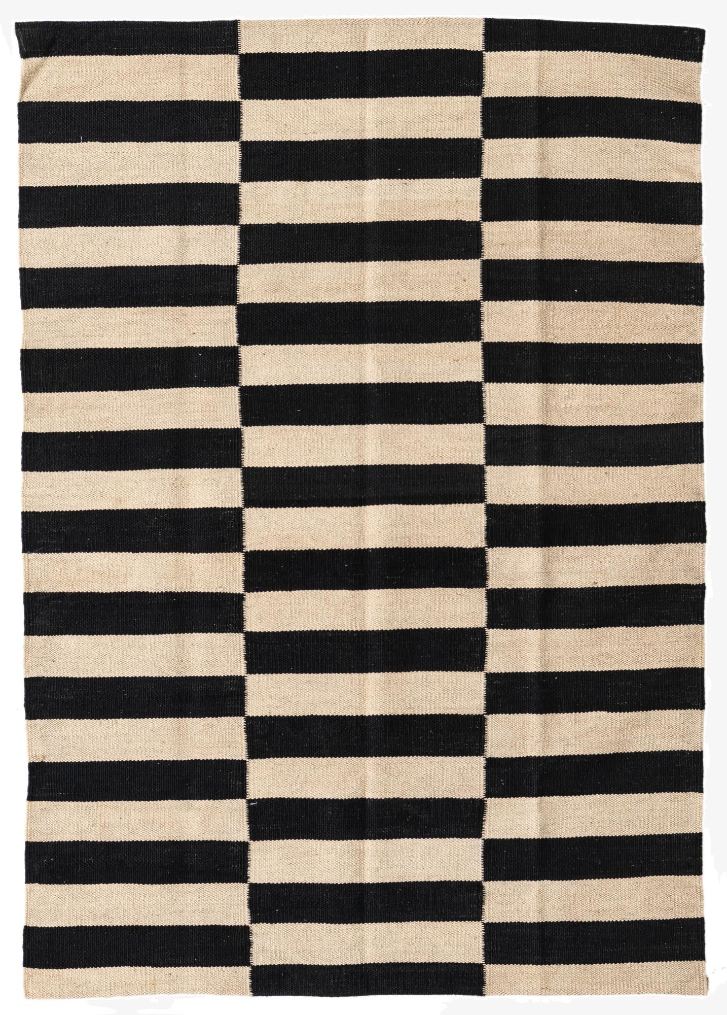 3' 4 x 4' 9  Hand Woven Kilim Modern Wool Rug