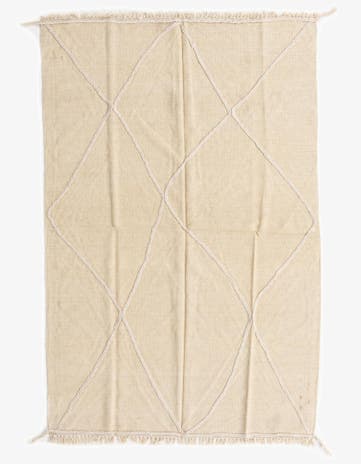 4' 8 x 7' 3 Hand Woven Kilim Modern Wool Rug