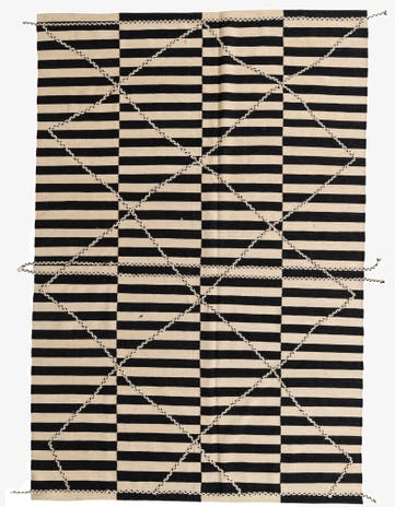 6' 8 x 9' 10 Hand Woven Kilim Modern Wool Rug