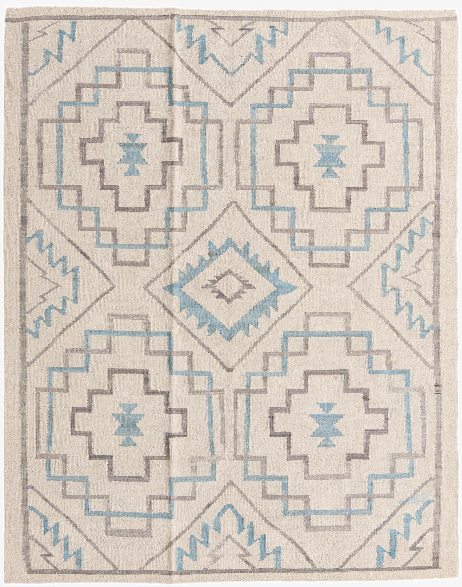 183cm x 245cm  Hand Woven Kilim Modern Wool Rug