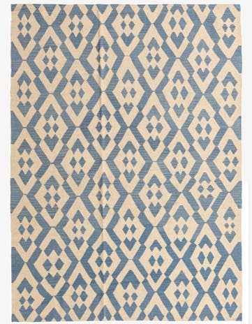 6' 2 x 8' 2 Hand Woven Kilim Modern Wool Rug