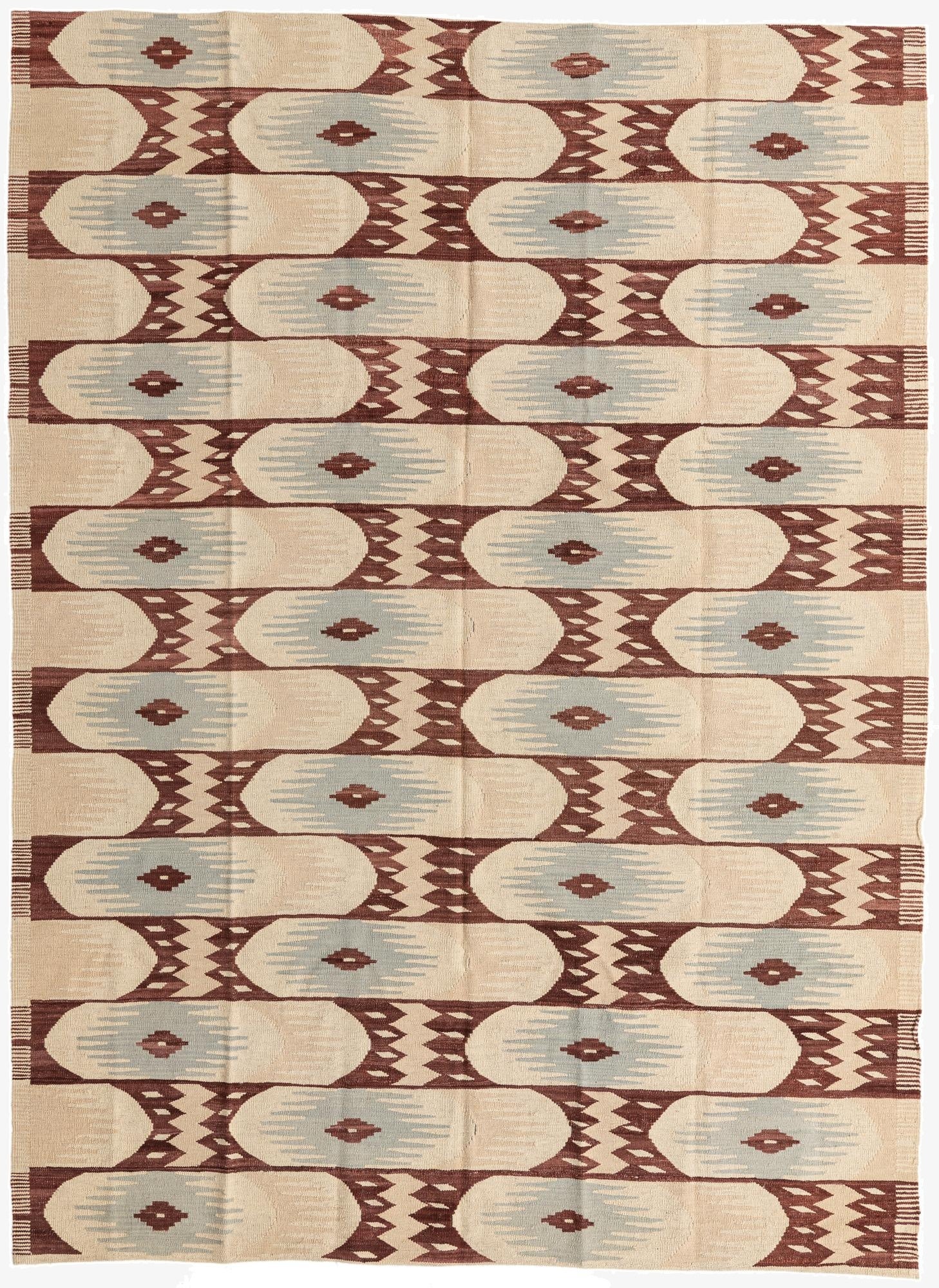 6' 10 x 9' 4  Hand Woven Kilim Modern Wool Rug