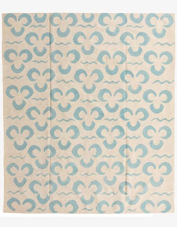 8' 4 x 9' 4 Hand Woven Kilim Modern Wool Rug