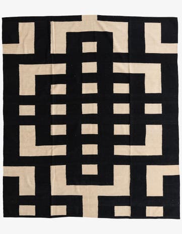 8' 4 x 9' 7 Hand Woven Kilim Modern Wool Rug