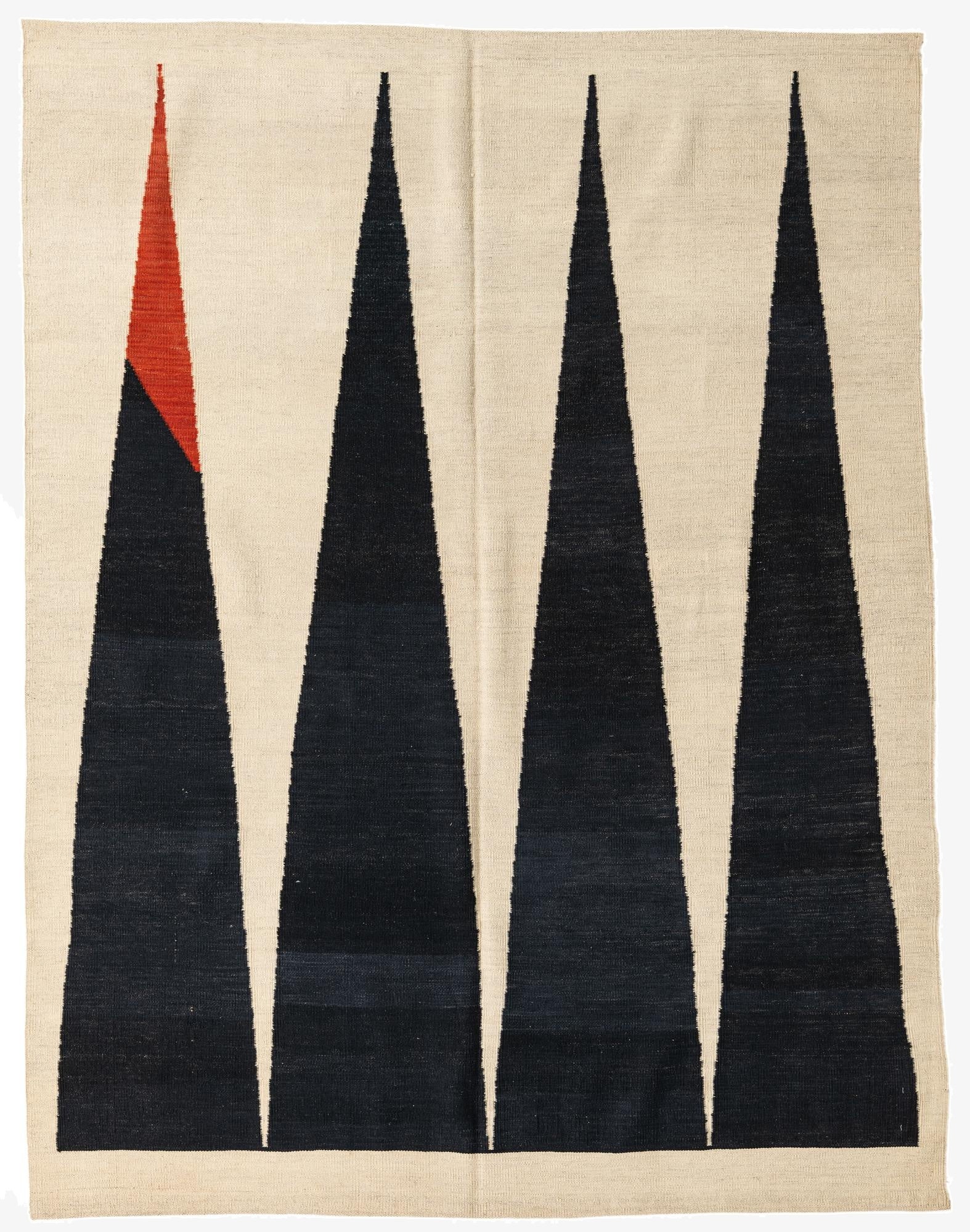 6' x 7' 9  Hand Woven Kilim Modern Wool Rug