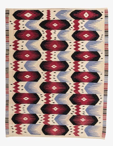6' 1 x 7' 8 Hand Woven Kilim Modern Wool Rug