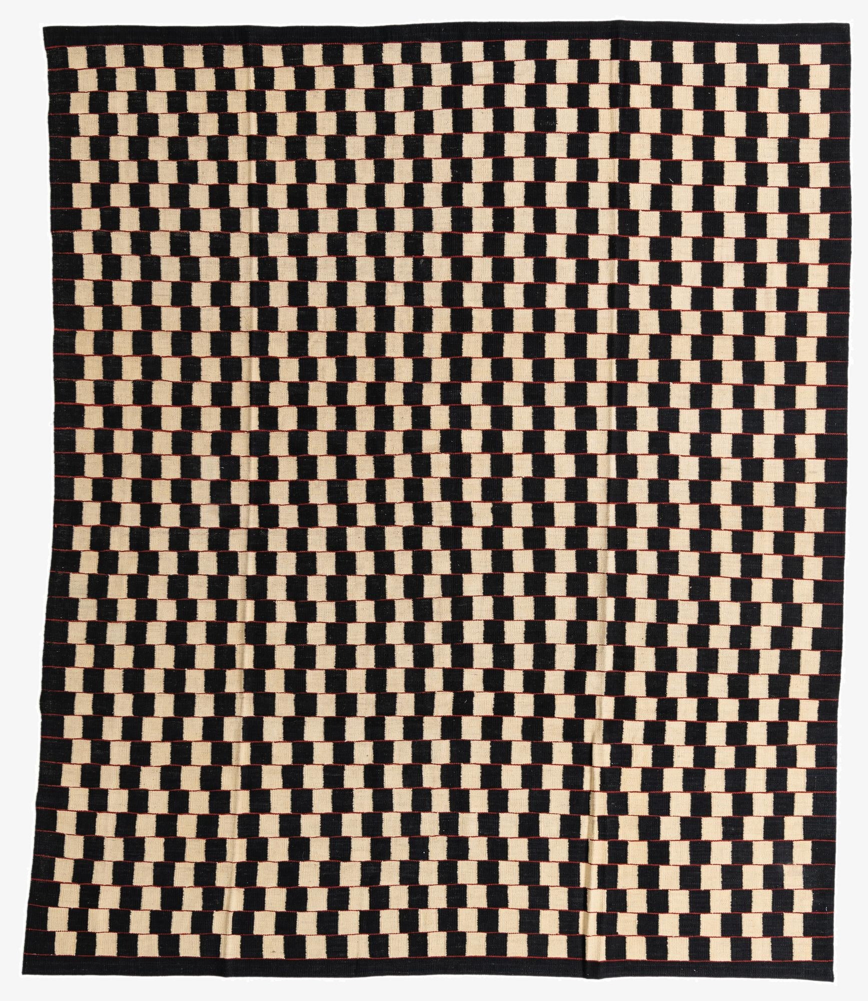 8' 1 x 9' 8  Hand Woven Kilim Modern Wool Rug