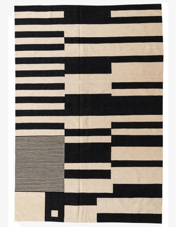6' 8 x 9' 8 Hand Woven Kilim Modern Wool Rug
