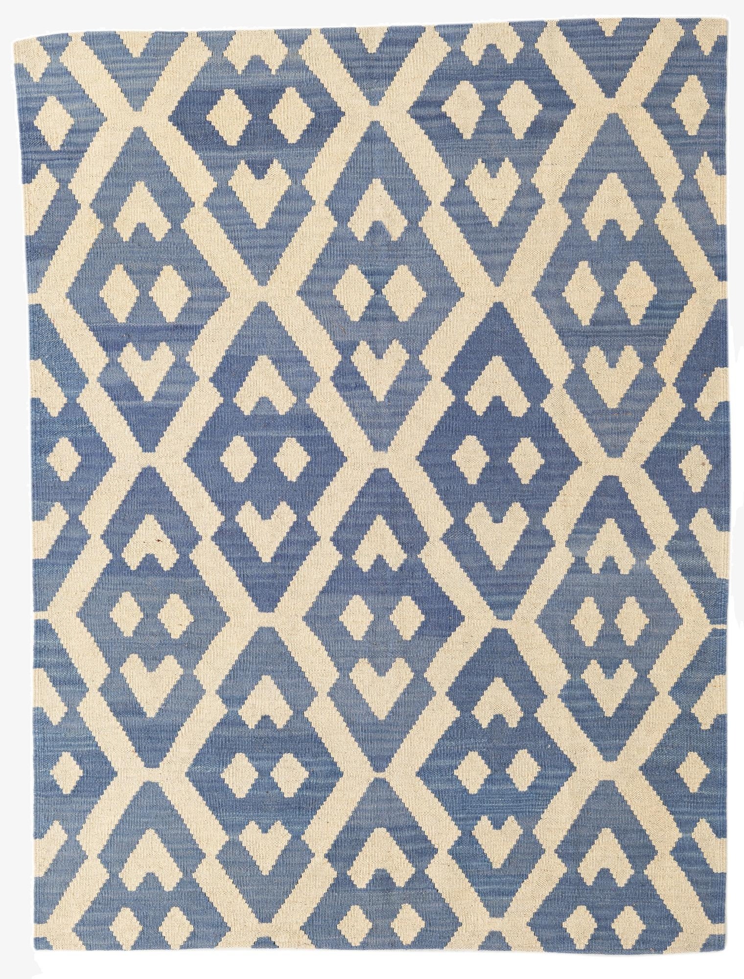 4' 2 x 5' 6  Hand Woven Kilim Modern Wool Rug