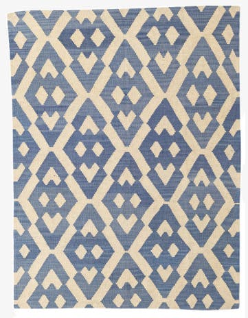 4' 2 x 5' 6 Hand Woven Kilim Modern Wool Rug