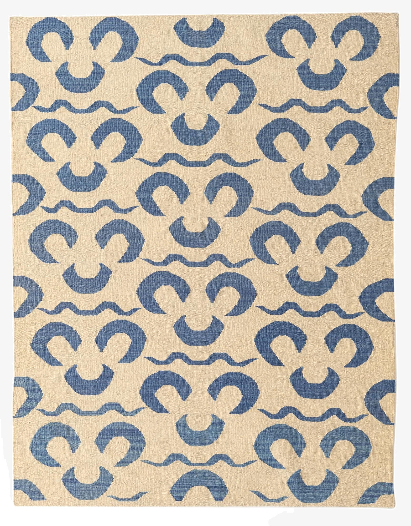 5' x 6' 5  Hand Woven Kilim Modern Wool Rug