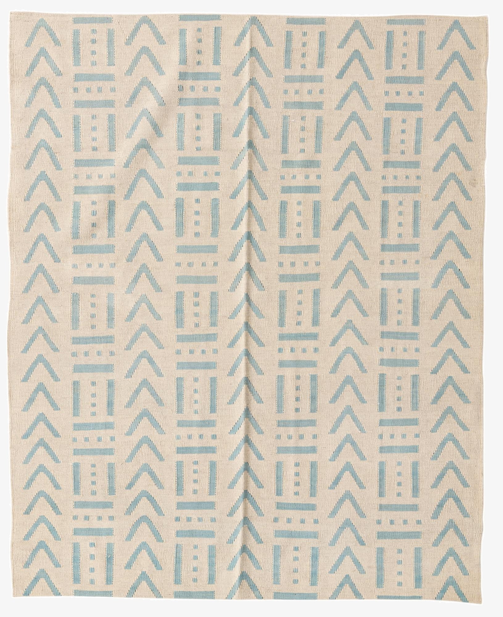 5' 3 x 6' 5  Hand Woven Kilim Modern Wool Rug