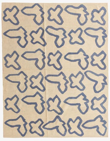 6' 2 x 7' 9 Hand Woven Kilim Modern Wool Rug