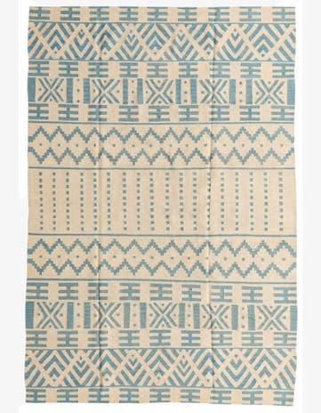 6' 8 x 9' 8 Hand Woven Kilim Modern Wool Rug