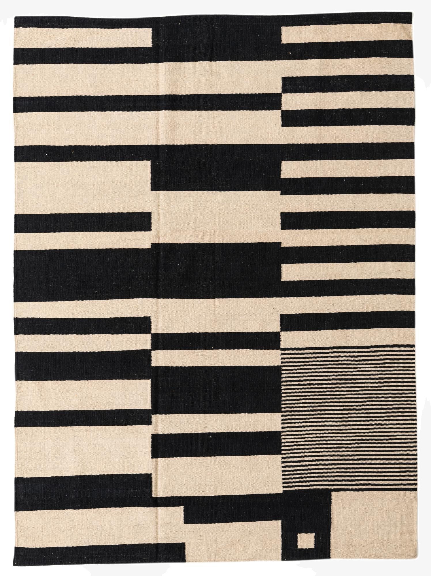 5' 8 x 7' 10  Hand Woven Kilim Modern Wool Rug