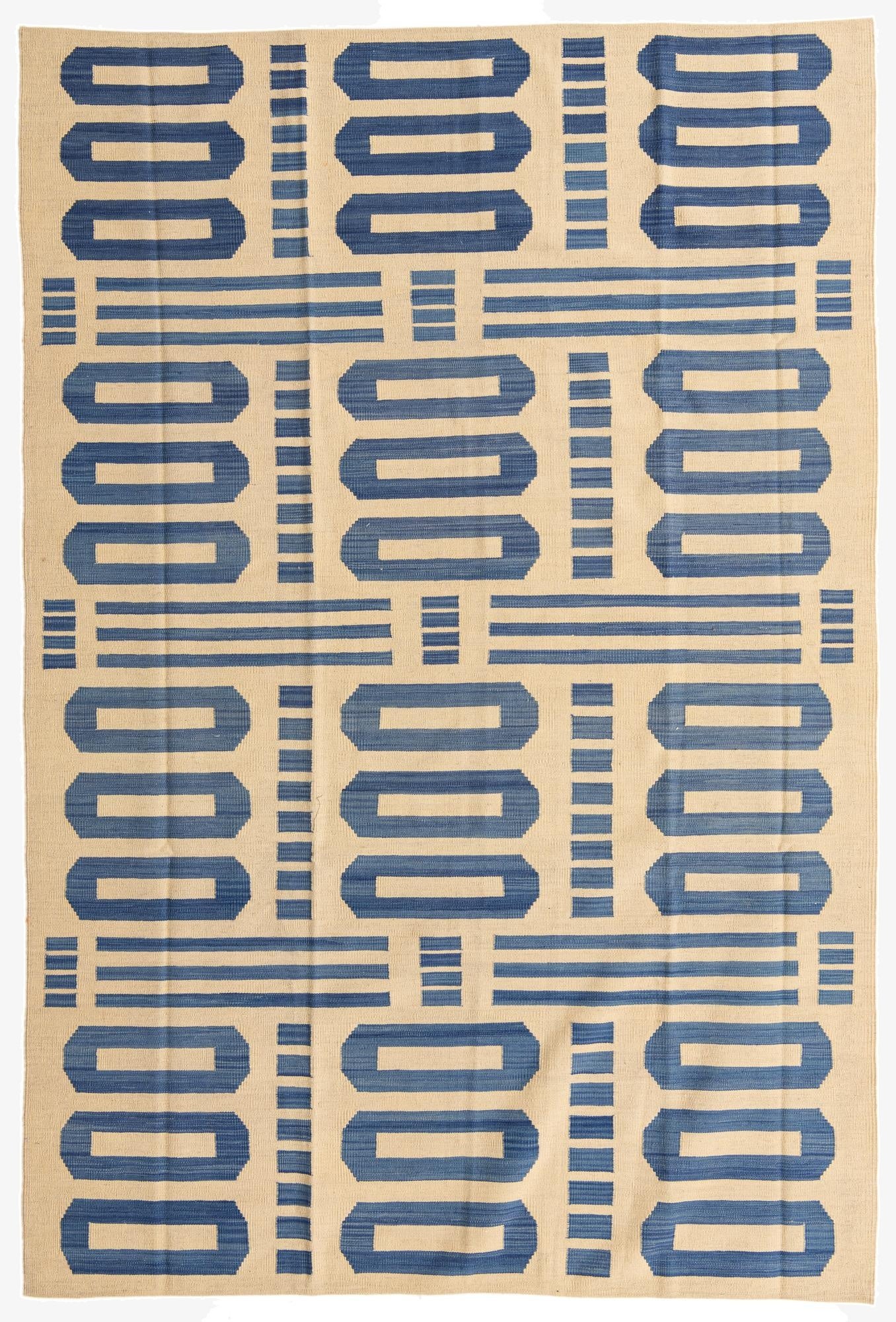 6' 7 x 9' 9  Hand Woven Kilim Modern Wool Rug