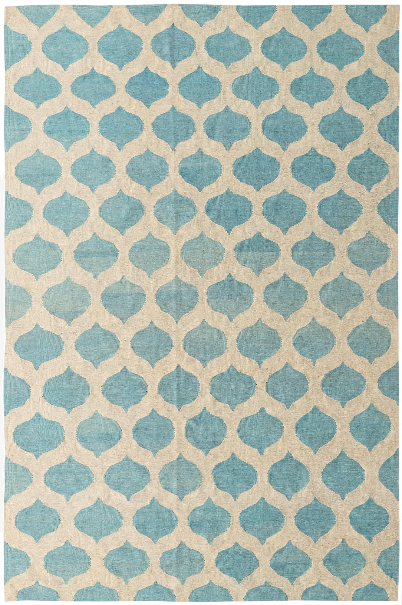 6' 6 x 9' 9  Hand Woven Kilim Modern Wool Rug