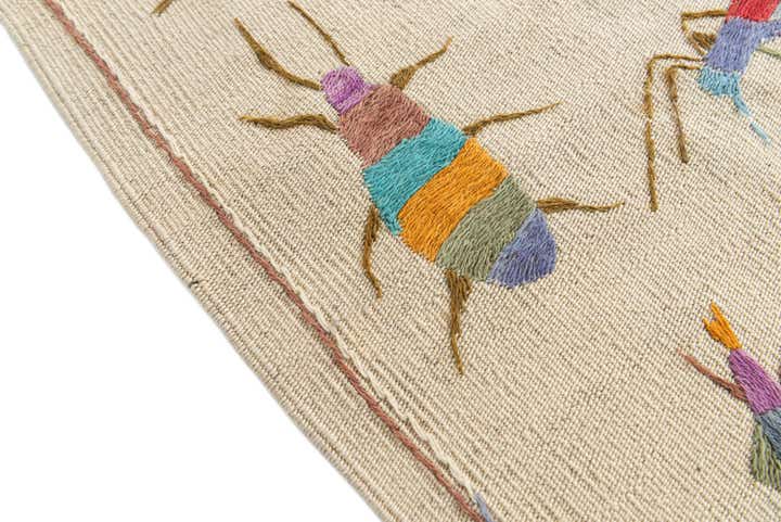 5' 5 x 7' 4 Hand Woven Kilim Suzani Wool Rug