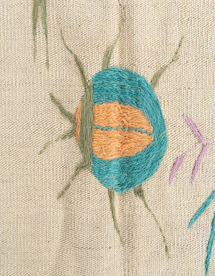 Detail image of 5' 5 x 7' 4  Hand Woven Kilim Suzani Wool Rug