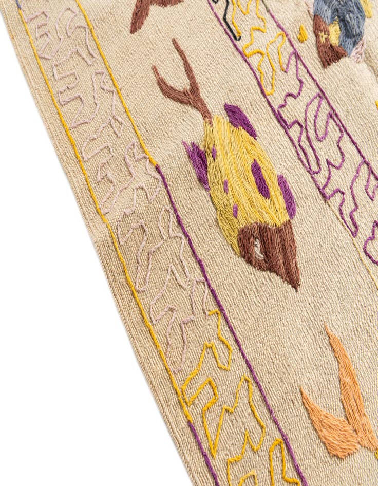 Detail image of 5' 7 x 7' 9  Hand Woven Kilim Suzani Wool Rug