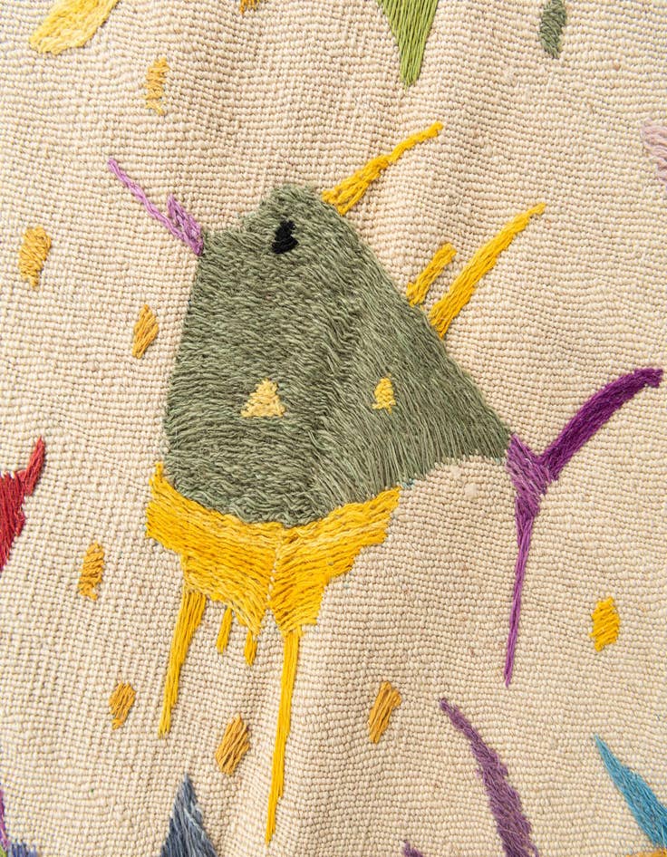 Detail image of 5' 7 x 7' 9  Hand Woven Kilim Suzani Wool Rug