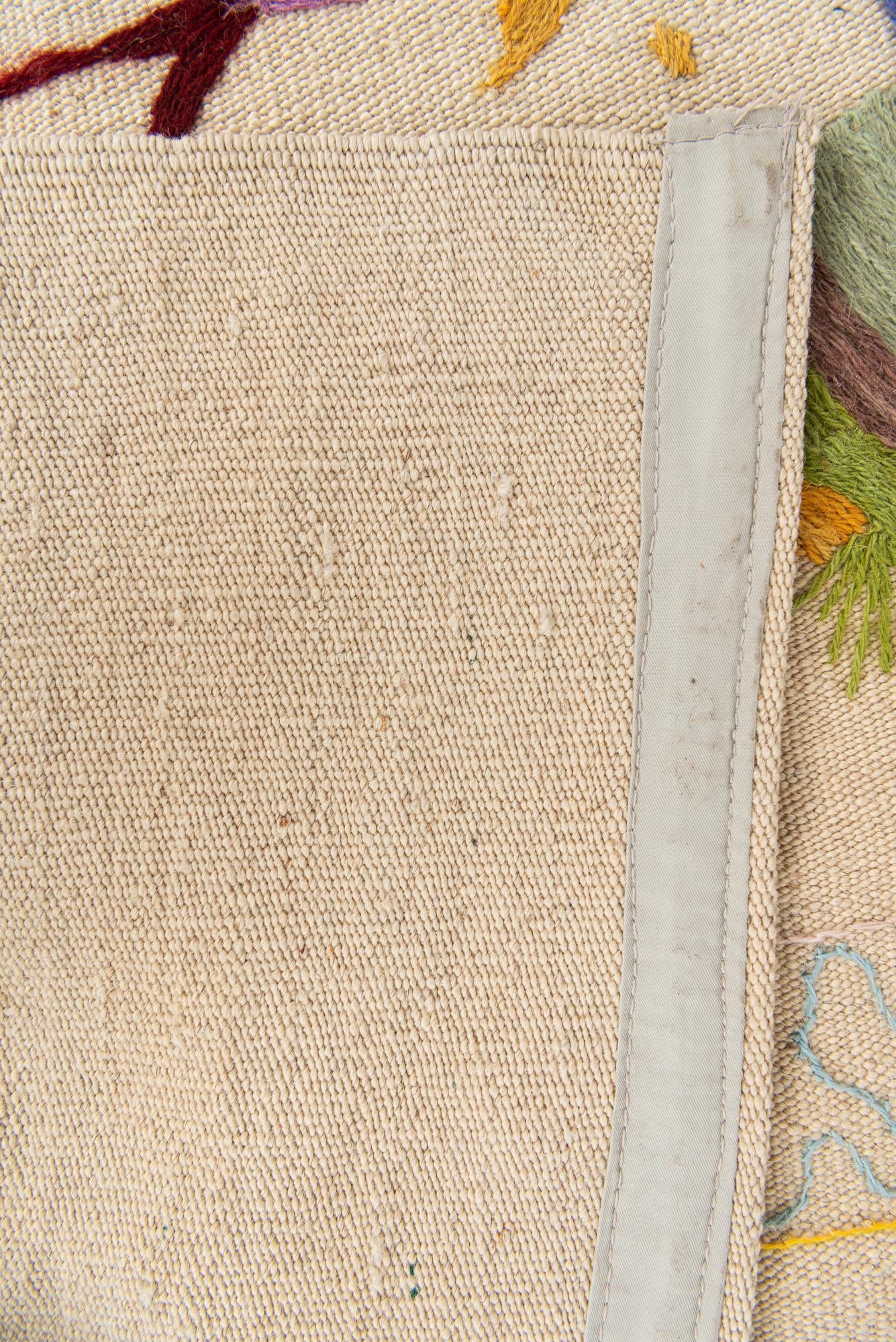 6' 4 x 9' 5 Hand Woven Kilim Suzani Wool Rug