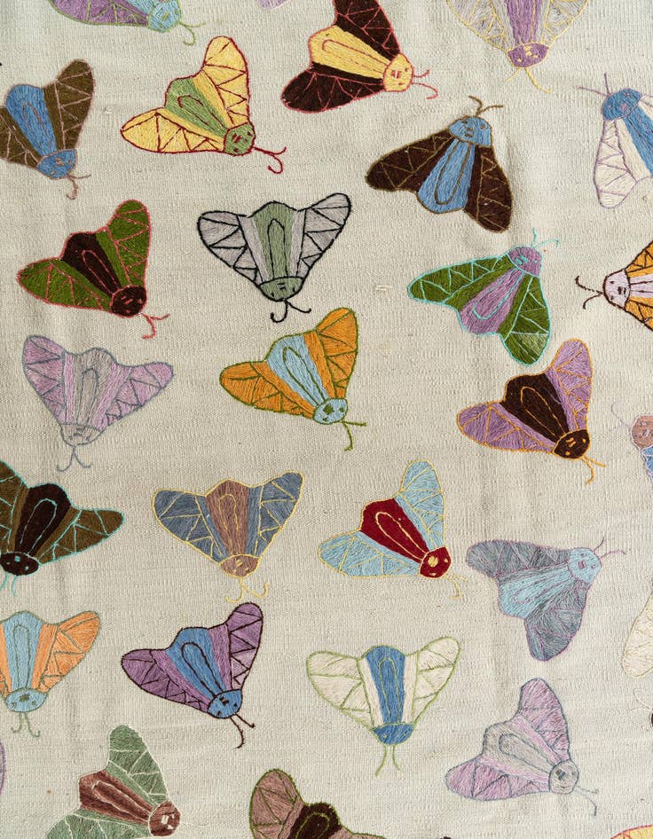 Detail image of 8' 1 x 9' 4  Hand Woven Kilim Suzani Wool Rug