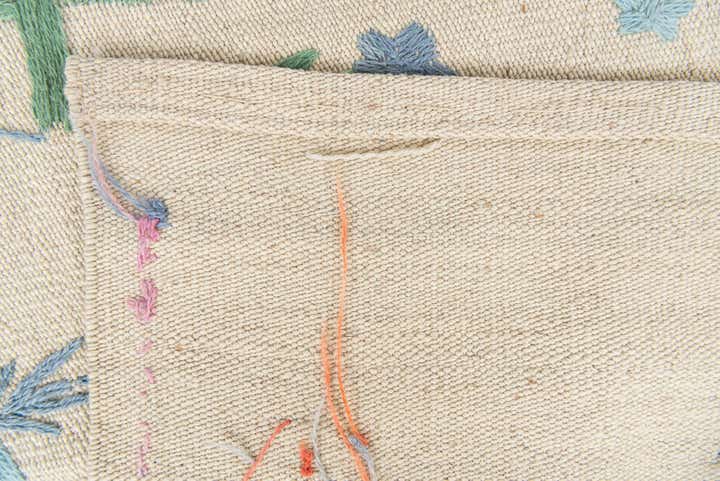 8' 2 x 9' 4 Hand Woven Kilim Suzani Wool Rug