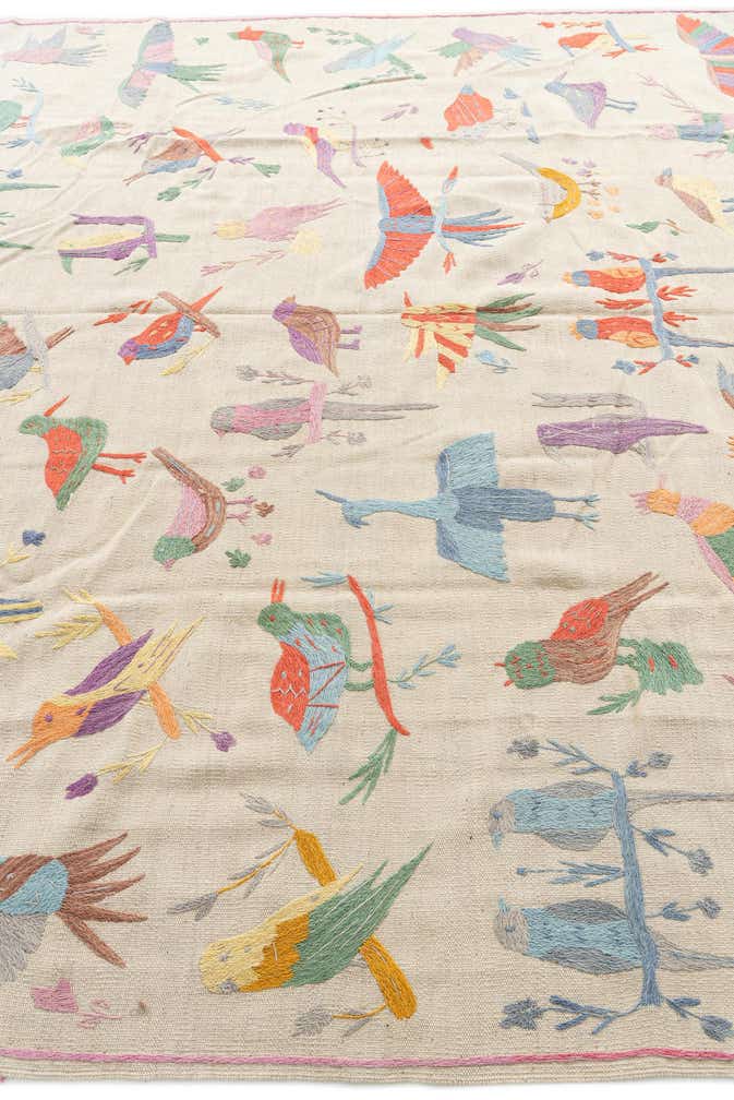 8' 2 x 9' 4 Hand Woven Kilim Suzani Wool Rug