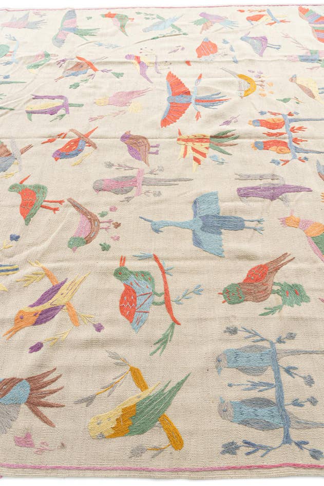 Detail image of 8' 2 x 9' 4 Hand Woven Kilim Suzani Wool Rug