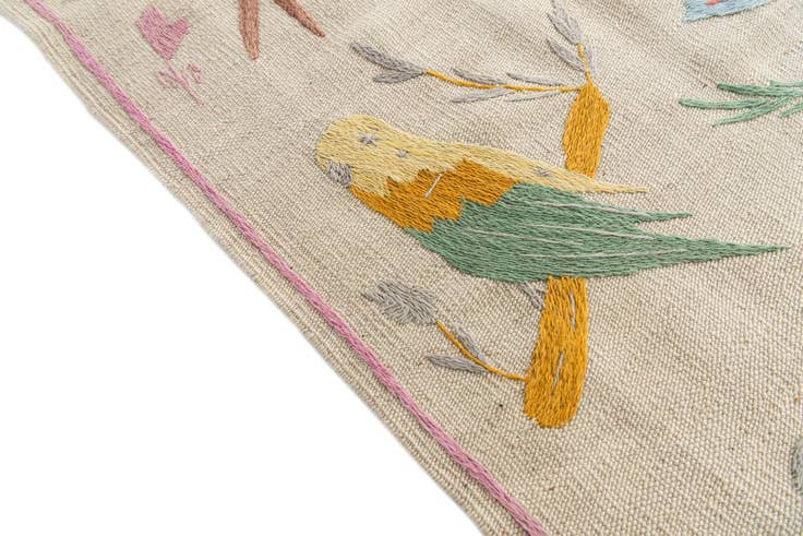 Detail image of 8' 2 x 9' 4 Hand Woven Kilim Suzani Wool Rug