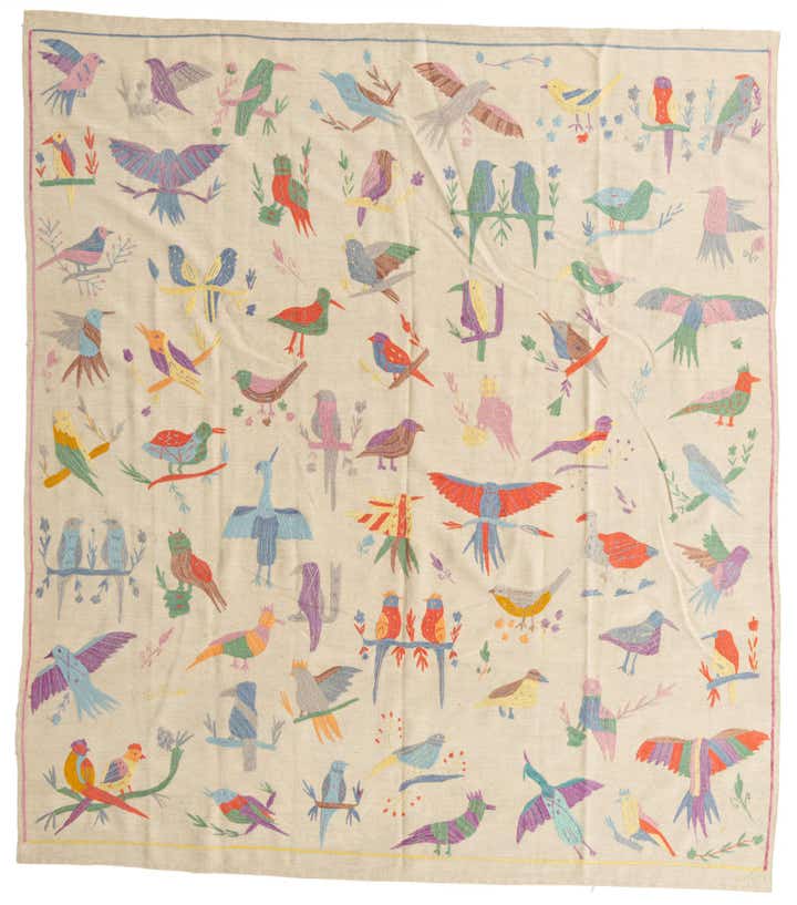8' 2 x 9' 4 Hand Woven Kilim Suzani Wool Rug