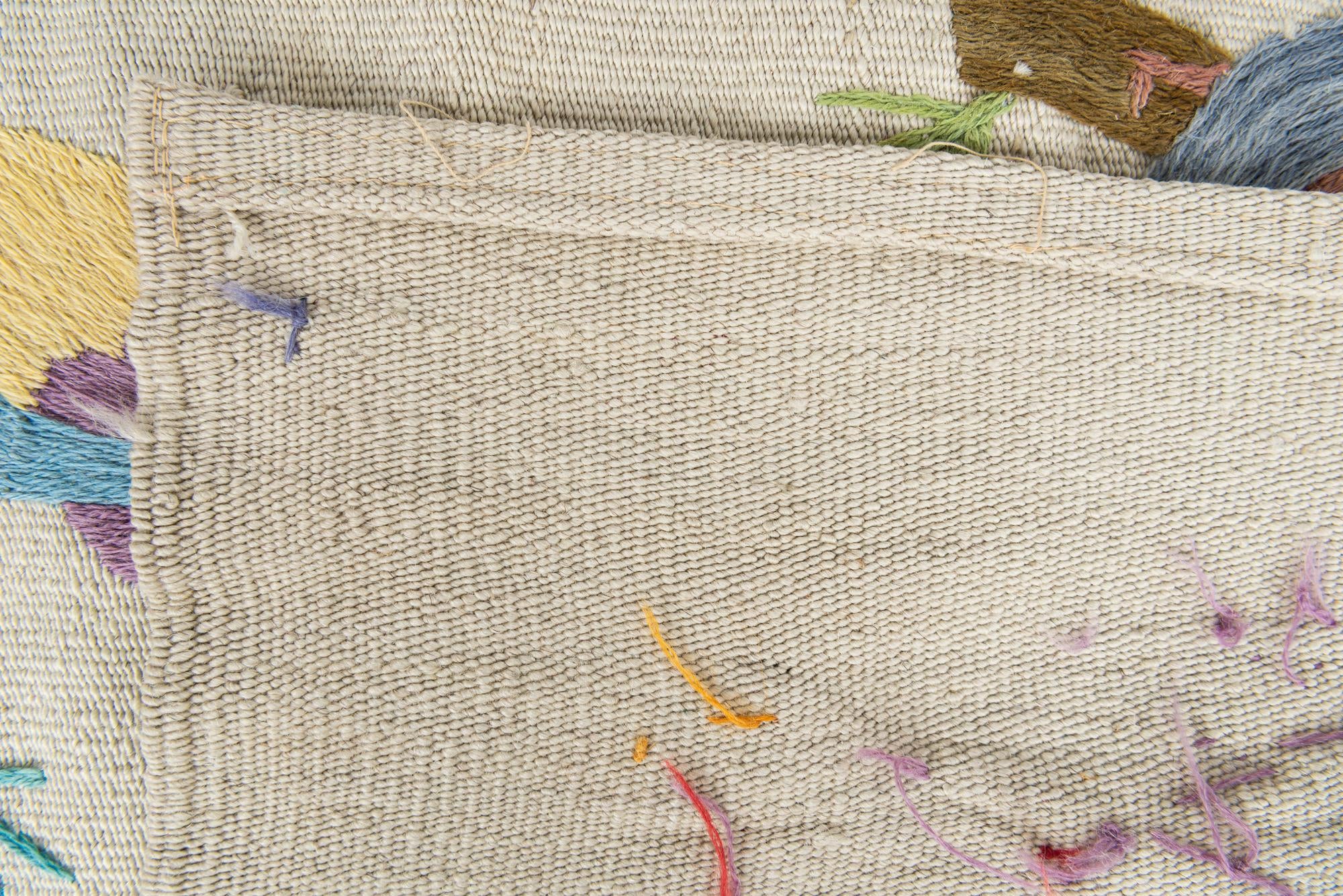 5' 7 x 8' Hand Woven Kilim Suzani Wool Rug