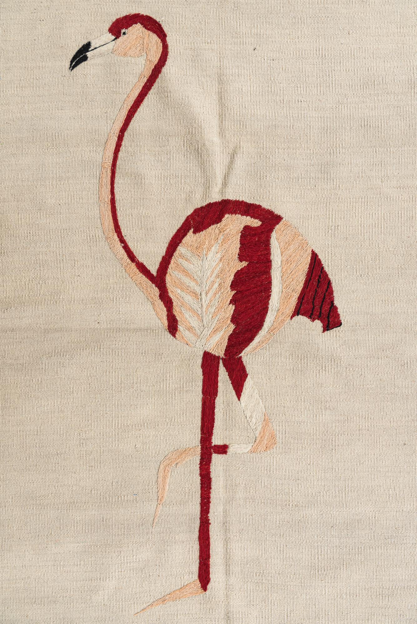 3' 3 x 4' 9 Hand Woven Kilim Suzani Wool Rug