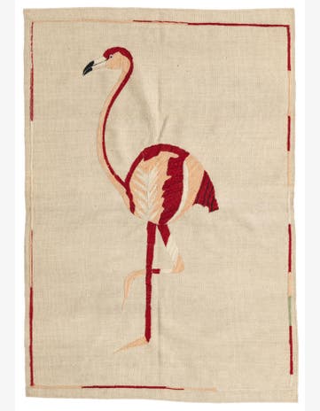 3' 3 x 4' 9 Hand Woven Kilim Suzani Wool Rug